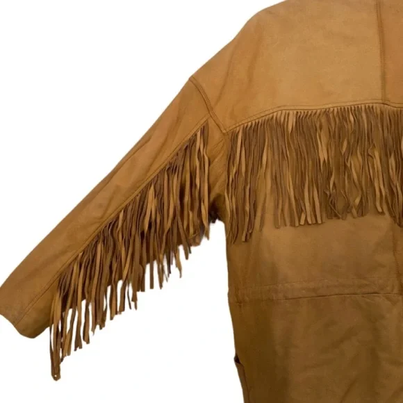 VINTAGE Men’s Winlit Suede Fringe Jacket - Picture 3 of 10